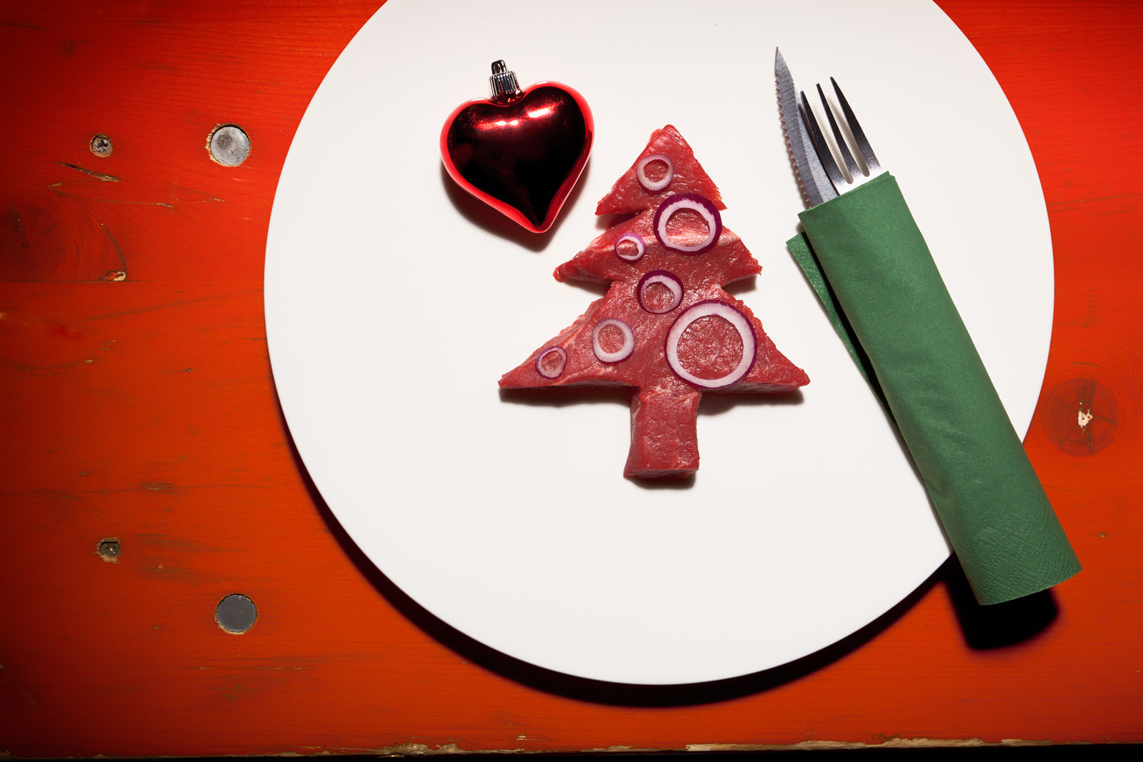 Weihnachtspostkarte Das Rind