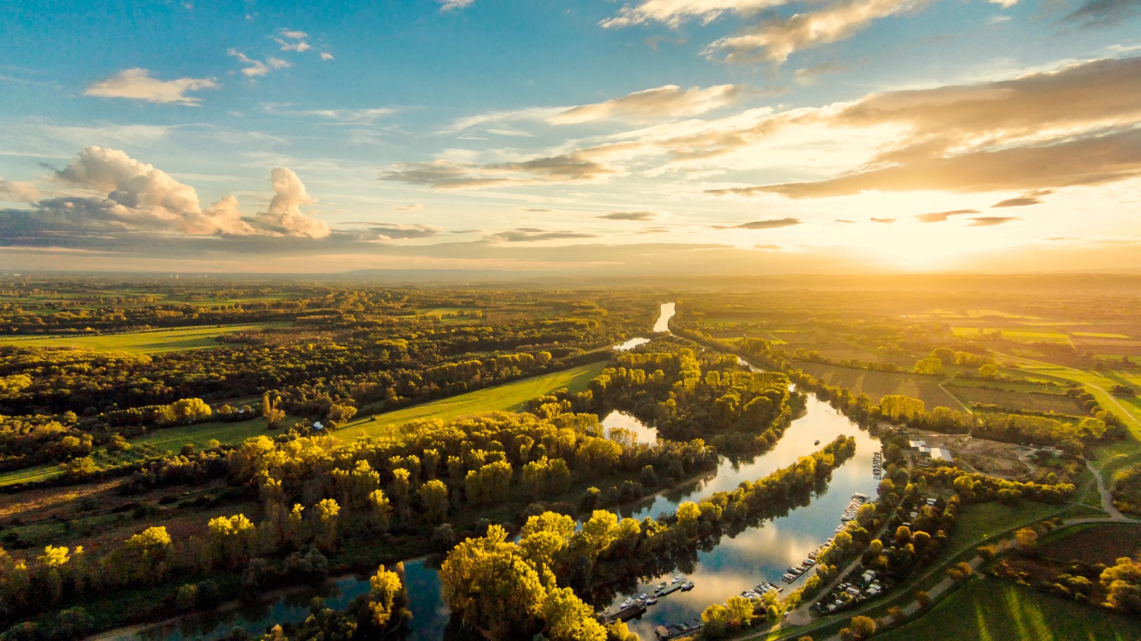 Luftbild Kühkopf bei Erfelden