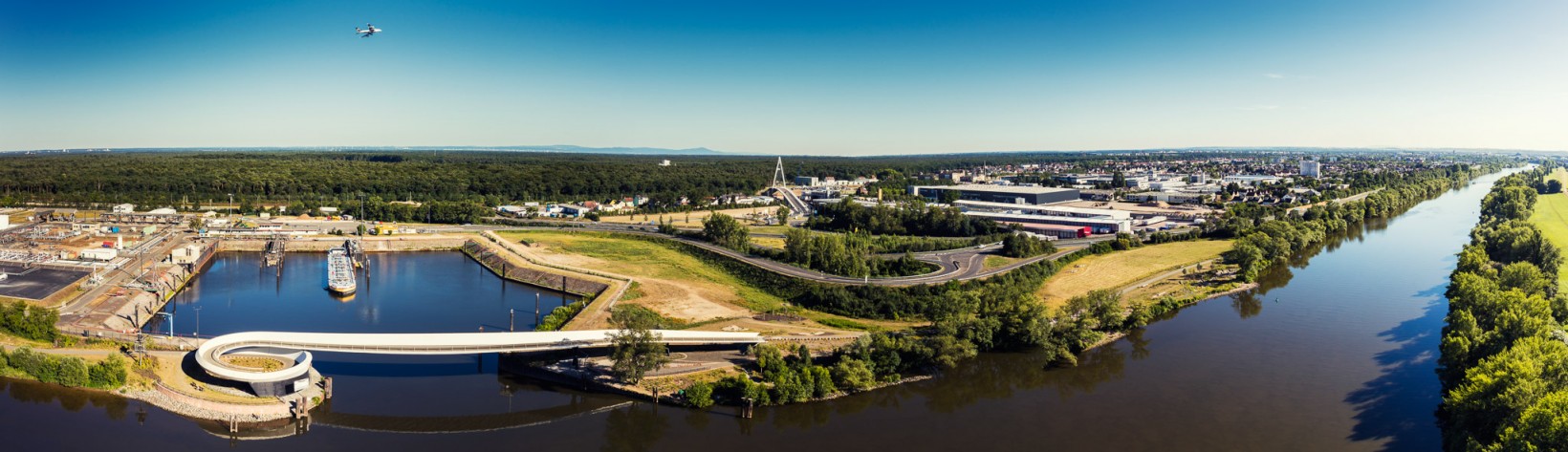 Luftbild Stadt Raunheim Panorama