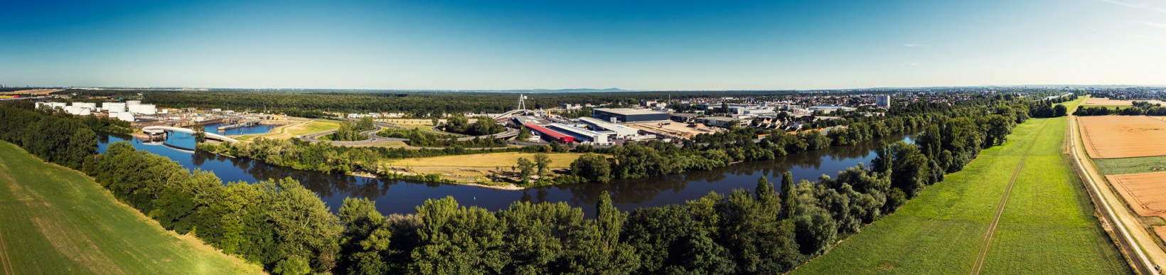 Luftbild Stadt Raunheim Panorama